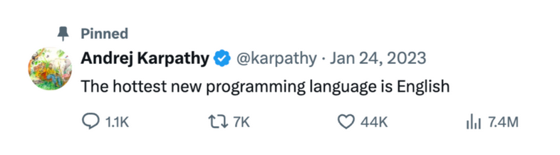 The hottest new programming language is English