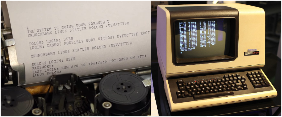 Teletype Writer and VT100